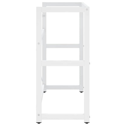 Bathroom Washbasin Frame White 79x38x83 cm Iron