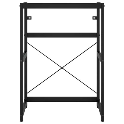 Bathroom Washbasin Frame Black 59x38x83 cm Iron