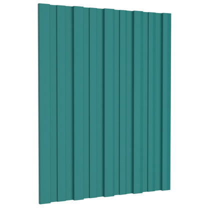 Roof Panel 36 pcs Green 60 x 45 cm Galvanised steel
