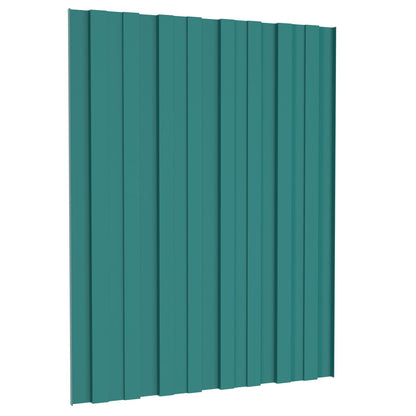 Roof Panel 36 pcs Green 60 x 45 cm Galvanised steel