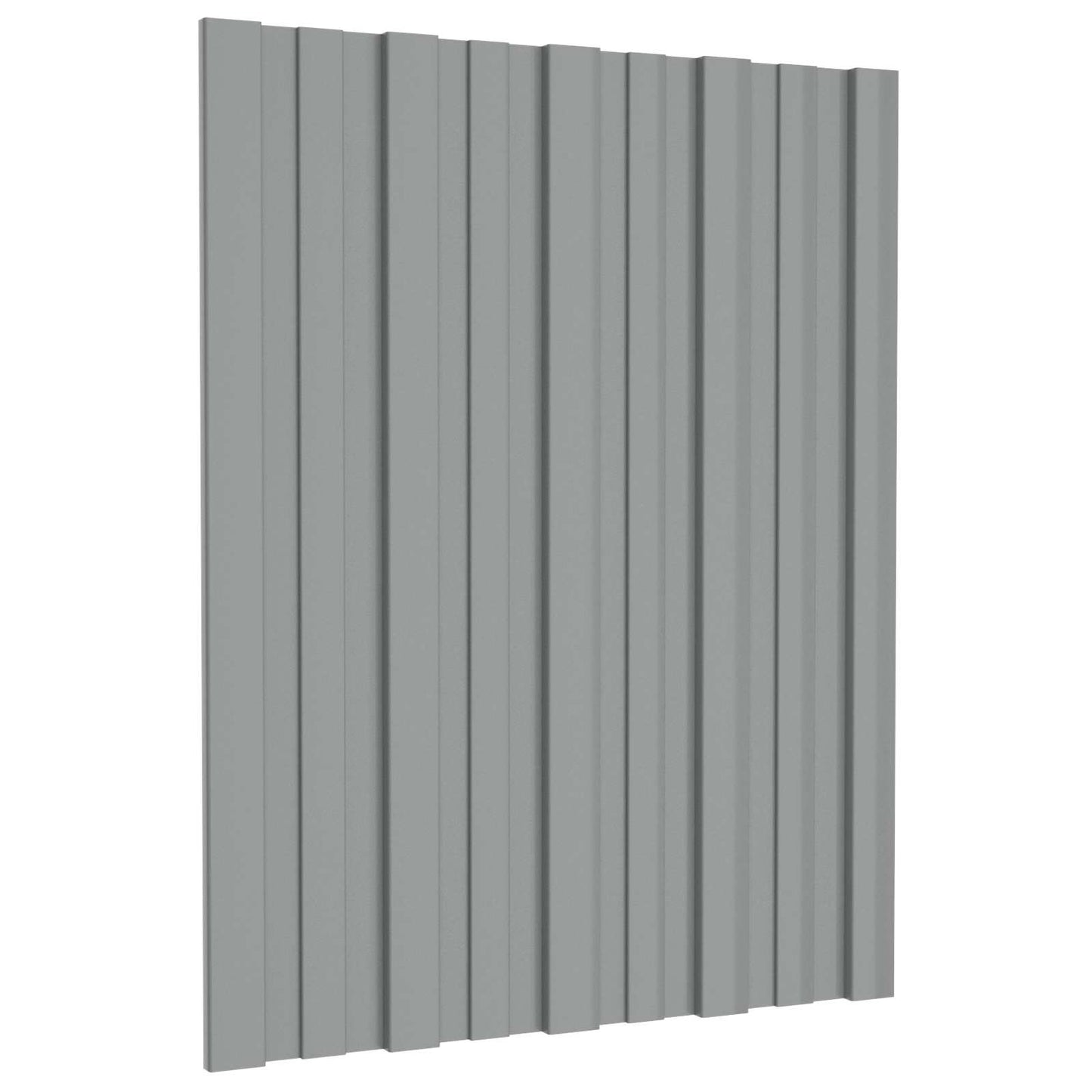 Roof Panel 12 pcs Grey 23.62 x 17.72 in Galvanised steel