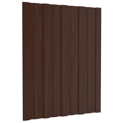 Roof Panel 36 pcs Brown 23.62 x 17.72 in Galvanised steel