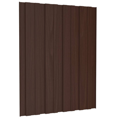 Roof Panel 36 pcs Brown 23.62 x 17.72 in Galvanised steel