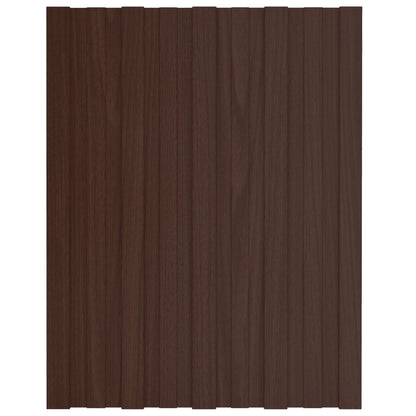 Roof Panel 36 pcs Brown 23.62 x 17.72 in Galvanised steel