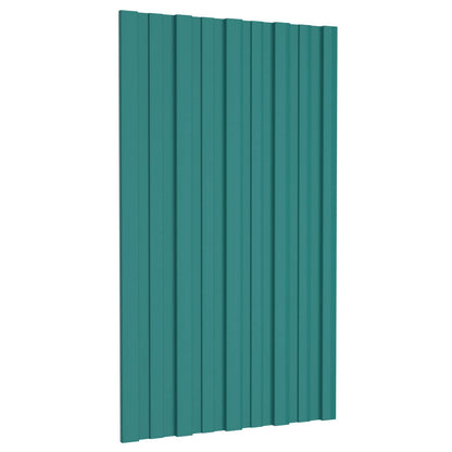Roof Panel 36 pcs Green 80 x 45 cm Galvanised steel