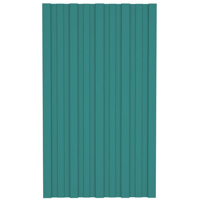 Roof Panel 36 pcs Green 80 x 45 cm Galvanised steel