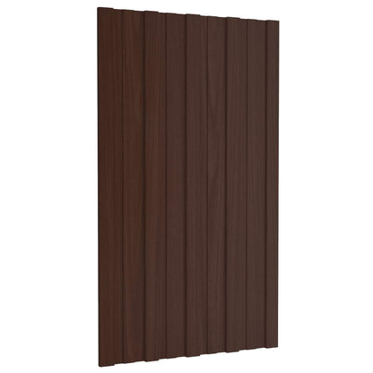 Roof Panel 12 pcs Brown 31.50 x 17.72 in Galvanised steel