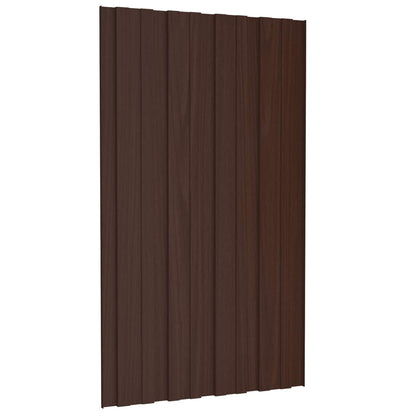 Roof Panel 36 pcs Brown 31.50 x 17.72 in Galvanised steel