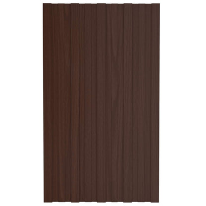 Roof Panel 36 pcs Brown 31.50 x 17.72 in Galvanised steel