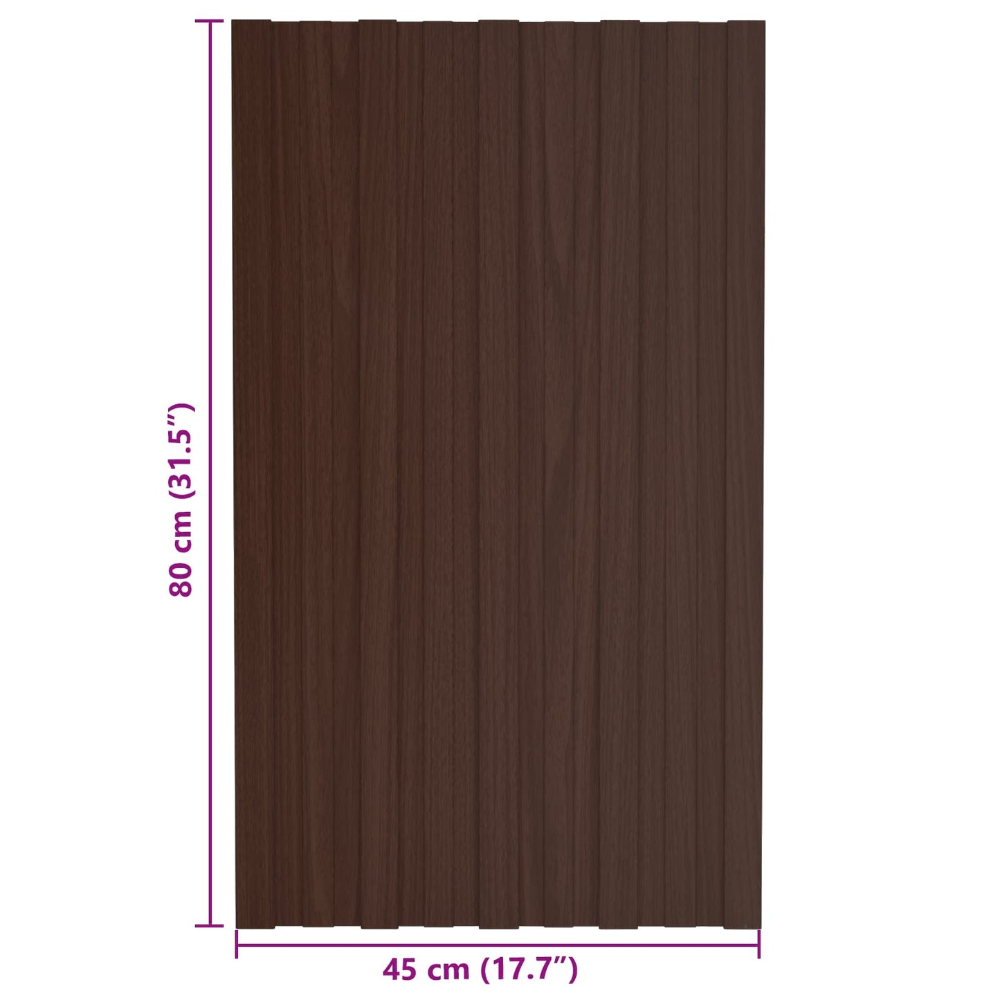Roof Panel 36 pcs Brown 31.50 x 17.72 in Galvanised steel