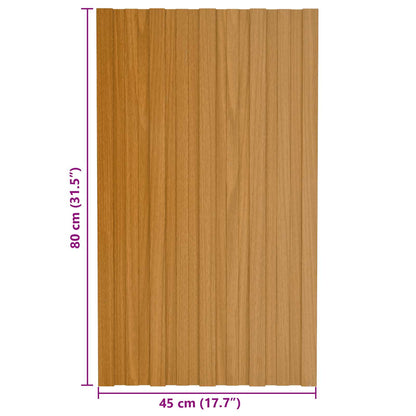 Roof Panel 12 pcs Natural 31.50 x 17.72 in Galvanised steel