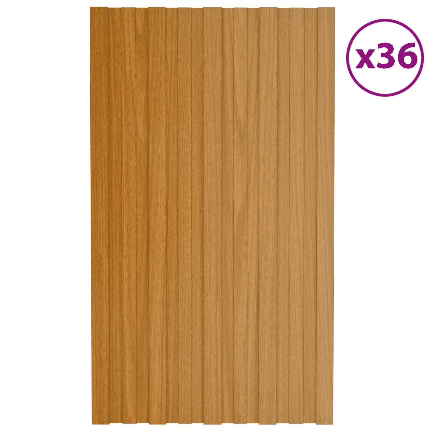 Roof Panel 36 pcs Natural 31.50 x 17.72 in Galvanised steel