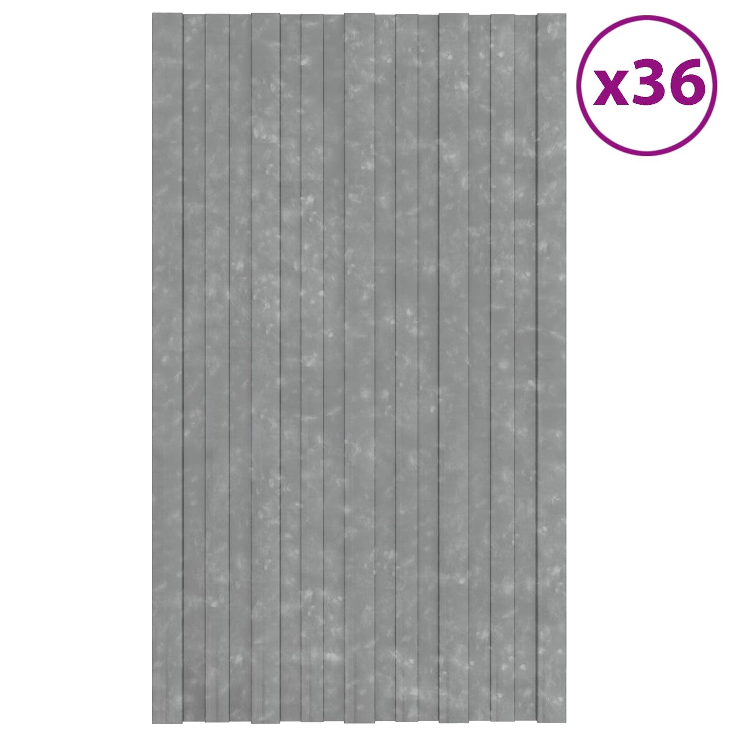 Roof Panel 36 pcs Silver 31.50 x 17.72 in Galvanised steel
