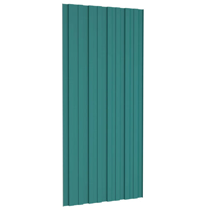 Roof Panel 36 pcs Green 100 x 45 cm Galvanised steel