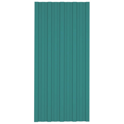 Roof Panel 36 pcs Green 100 x 45 cm Galvanised steel