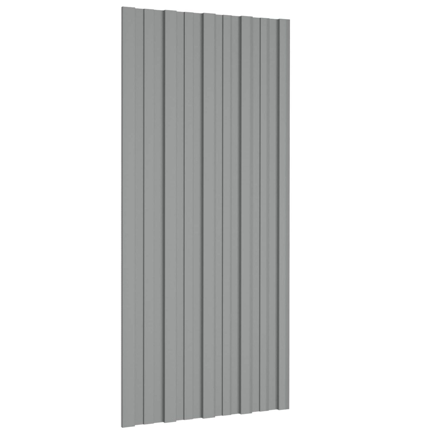 Roof Panel 12 pcs Grey 39.37 x 17.72 in Galvanised steel