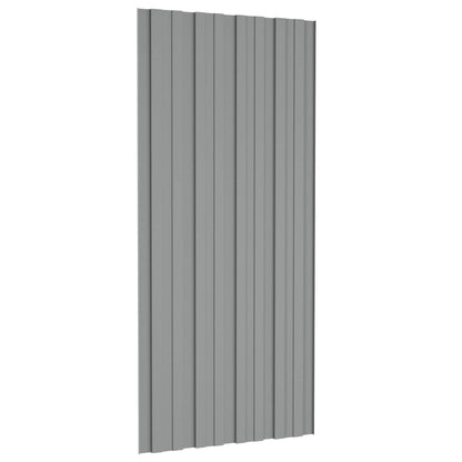 Roof Panel 12 pcs Grey 39.37 x 17.72 in Galvanised steel