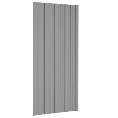 Roof Panel 36 pcs Grey 100 x 45 cm Galvanised steel