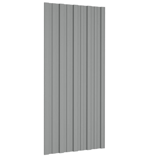 Roof Panel 36 pcs Grey 100 x 45 cm Galvanised steel
