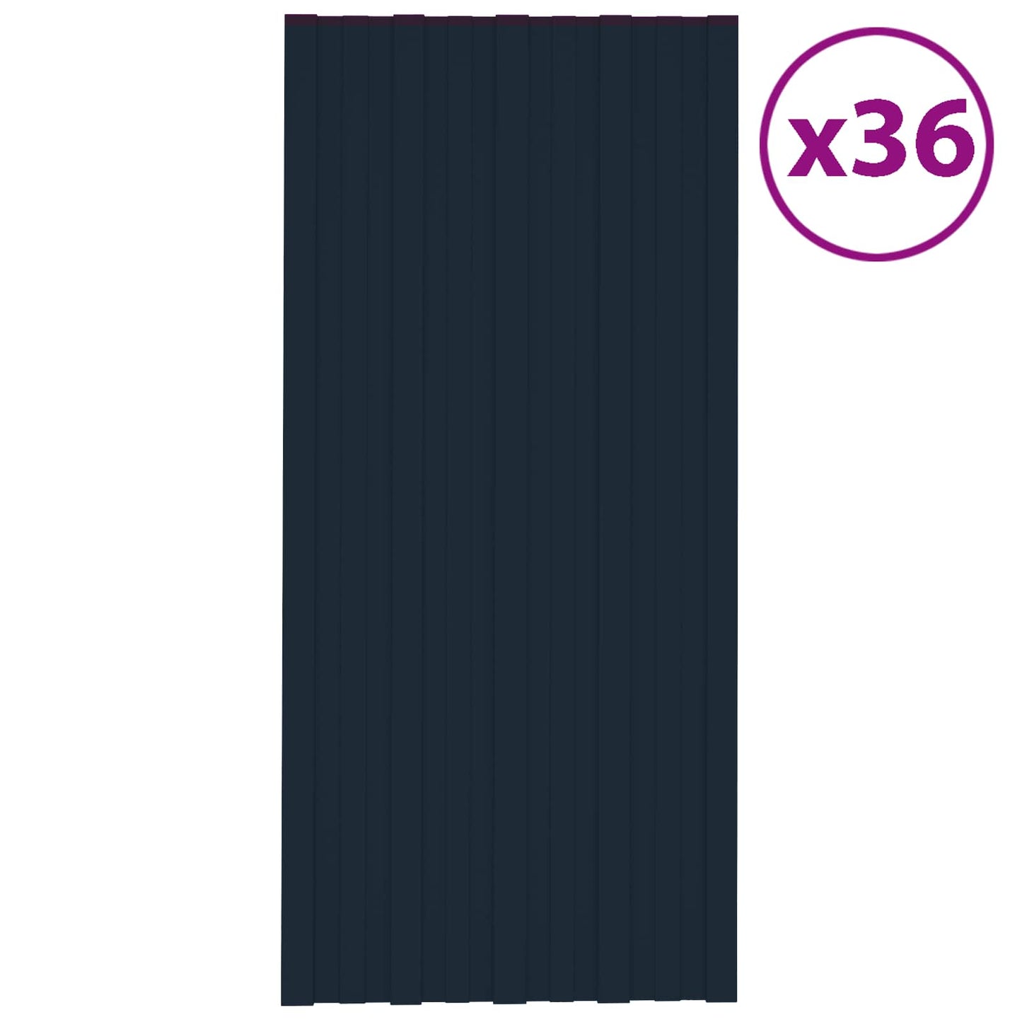 Roof Panel 36 pcs Anthracite 39.37 x 17.72 in Galvanised steel