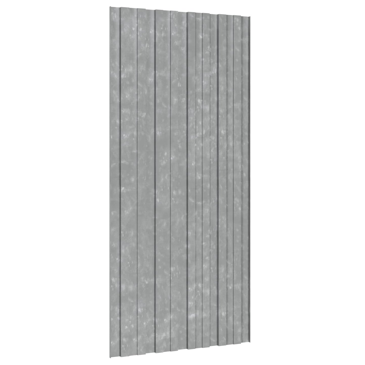 Roof Panel 12 pcs Silver 39.37 x 17.72 in Galvanised steel