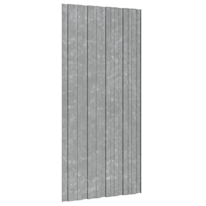 Roof Panel 12 pcs Silver 39.37 x 17.72 in Galvanised steel