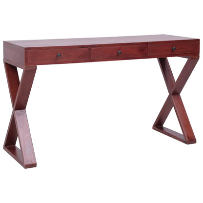 Computer Desk Brown 45.3x18.5x30.3" Solid Mahogany Wood