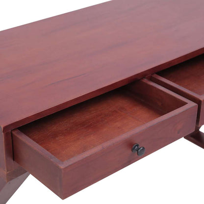 Computer Desk Brown 45.3x18.5x30.3" Solid Mahogany Wood