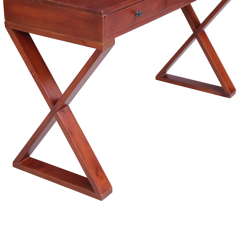 Computer Desk Brown 45.3x18.5x30.3" Solid Mahogany Wood
