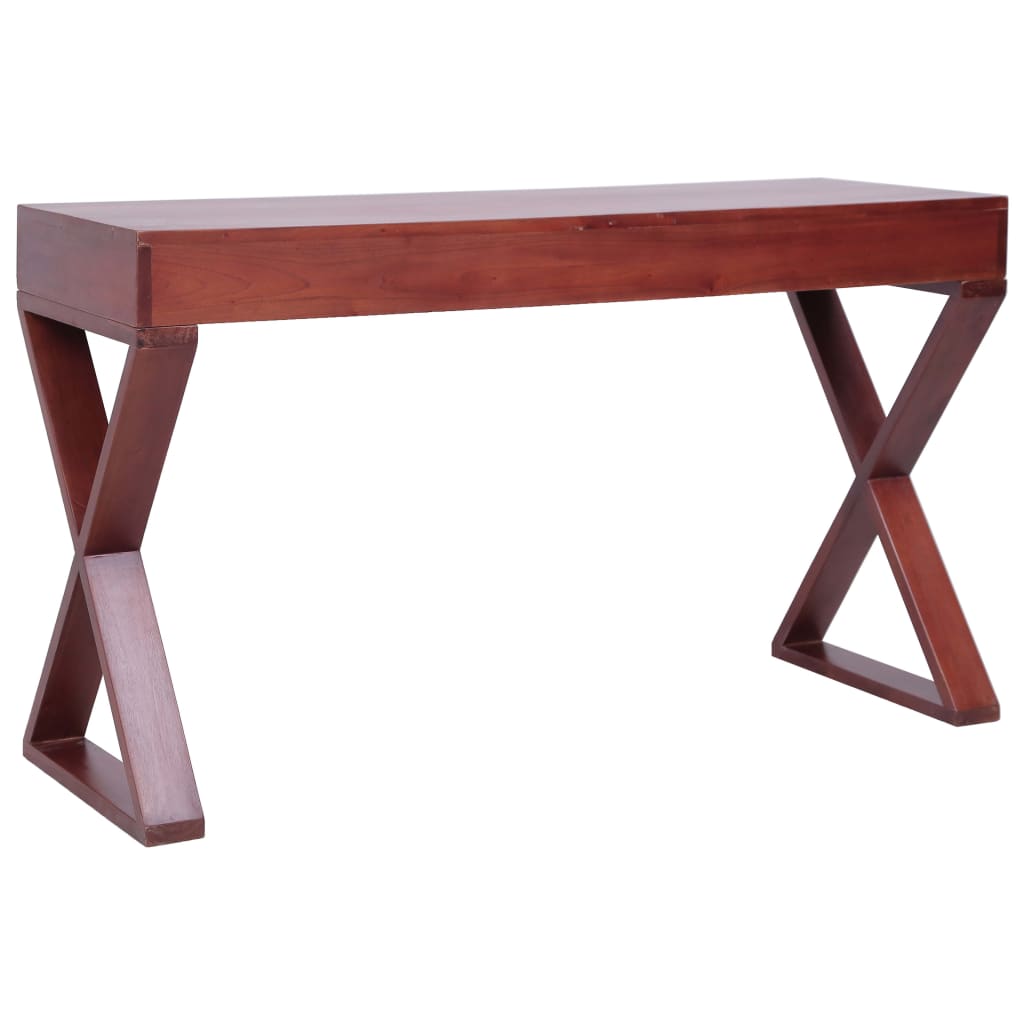 Computer Desk Brown 45.3x18.5x30.3" Solid Mahogany Wood