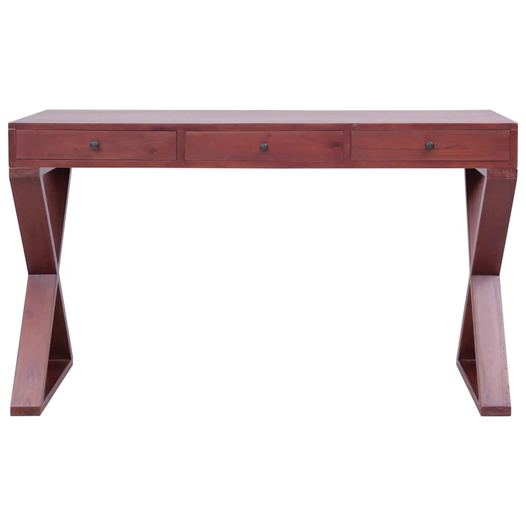 Computer Desk Brown 45.3x18.5x30.3" Solid Mahogany Wood