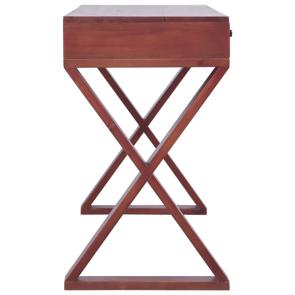 Computer Desk Brown 45.3x18.5x30.3" Solid Mahogany Wood