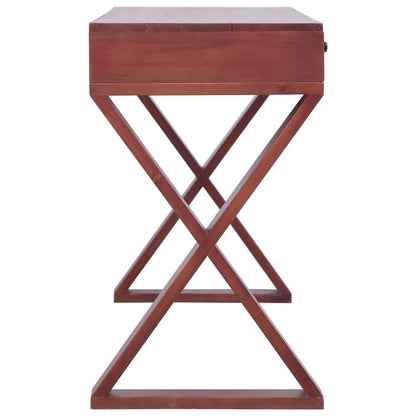 Computer Desk Brown 45.3x18.5x30.3" Solid Mahogany Wood