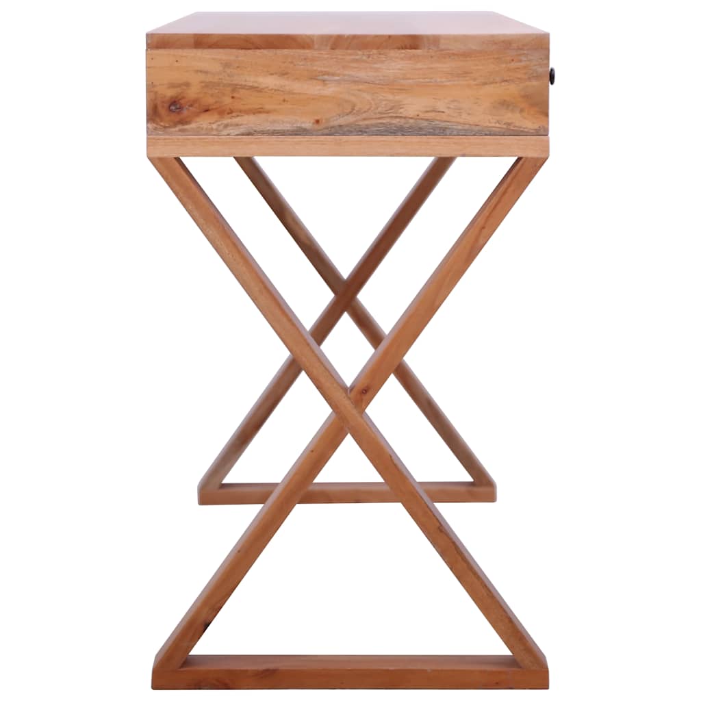 Computer Desk Natural 45.3"x18.5"x30.3" Solid Mahogany Wood