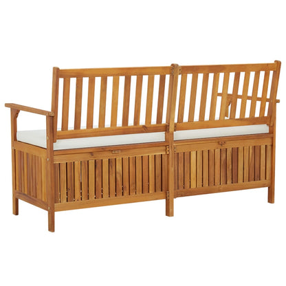 Storage Bench with Cushion 58.3" Solid Wood Acacia