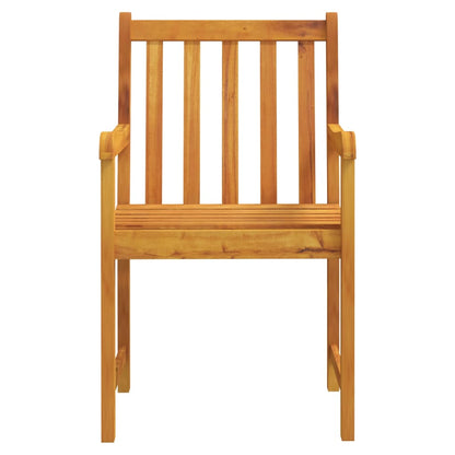 Garden chairs 2 pcs Natural Solid Acacia Wood
