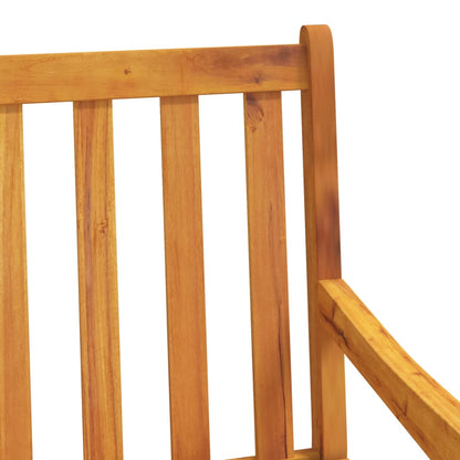 Garden chairs 2 pcs Natural Solid Acacia Wood