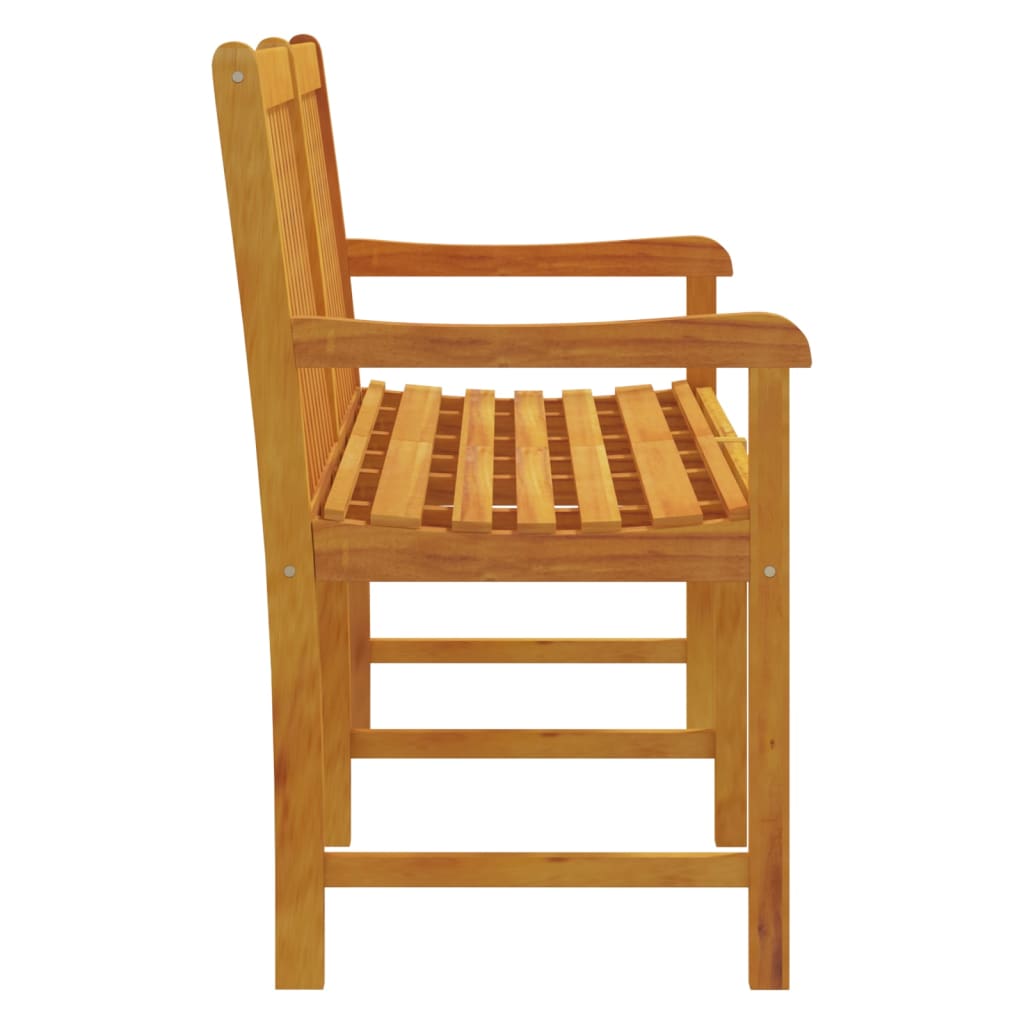 Garden Bench Natural Brown Solid Acacia Wood Large Durable
