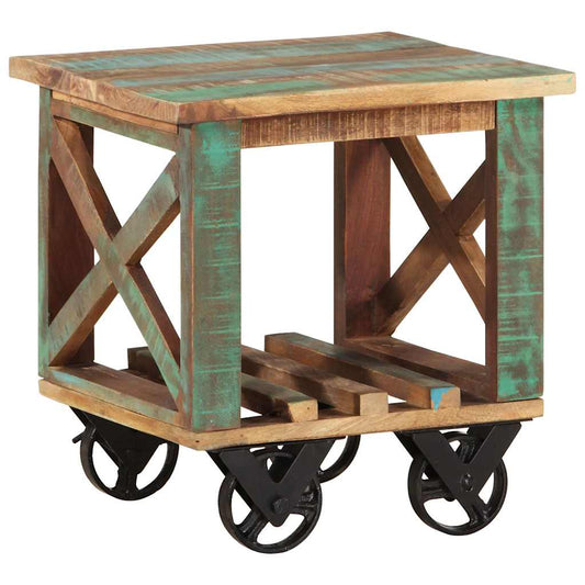 Side Table | Multicoloured | Solid reclaimed wood | Compact | End Table