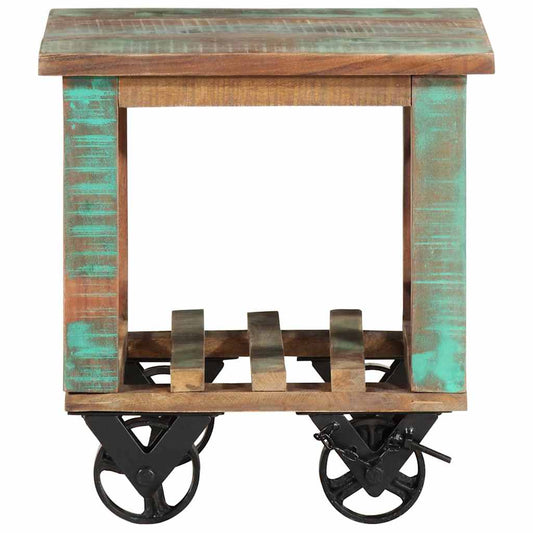 Side Table | Multicoloured | Solid reclaimed wood | Compact | End Table