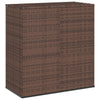Garden Cushion Box PE Rattan 100x49x103.5 cm Brown
