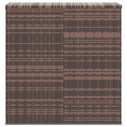 Garden Cushion Box PE Rattan 100x49x103.5 cm Brown