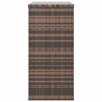 Garden Cushion Box PE Rattan 100x49x103.5 cm Brown