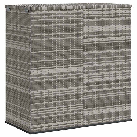 Garden Cushion Box PE Rattan 100x49x103.5 cm Grey