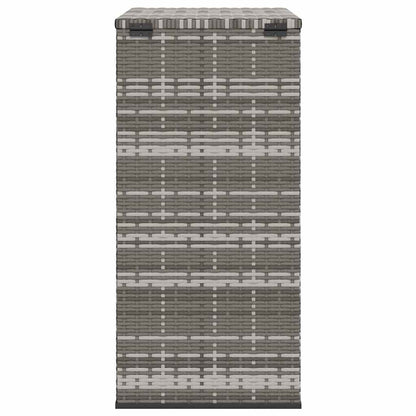 Garden Cushion Box PE Rattan 100x49x103.5 cm Grey
