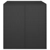 Garden Cushion Box PE Rattan 100x97.5x104 cm Black