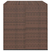 Garden Cushion Box PE Rattan 100x97.5x104 cm Brown