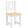 3 Piece Children Table and Chair Set White and Beige MDF