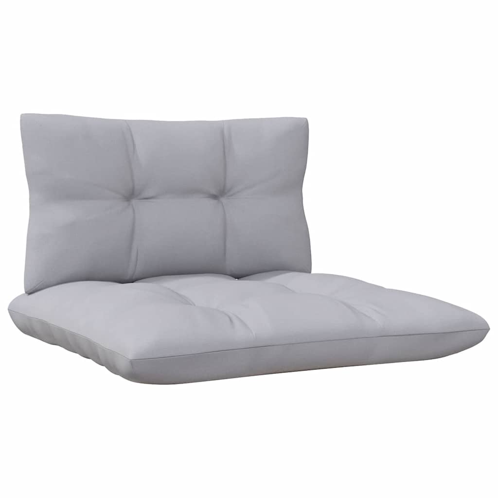 Patio Middle Sofa with Gray Cushions Solid Pinewood