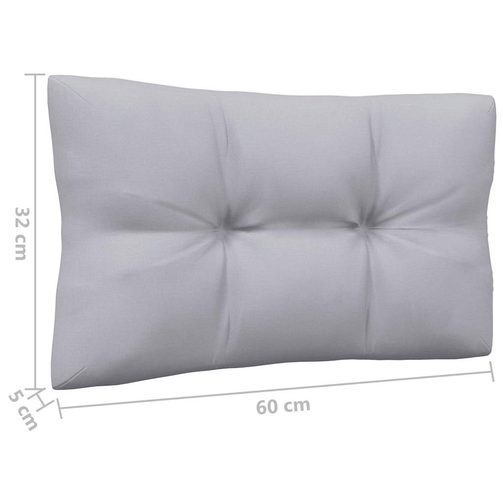 Patio Middle Sofa with Gray Cushions Solid Pinewood